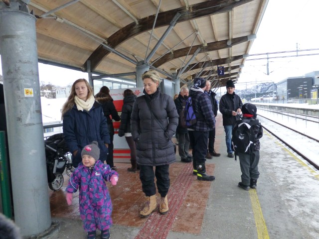 Waiting for the train